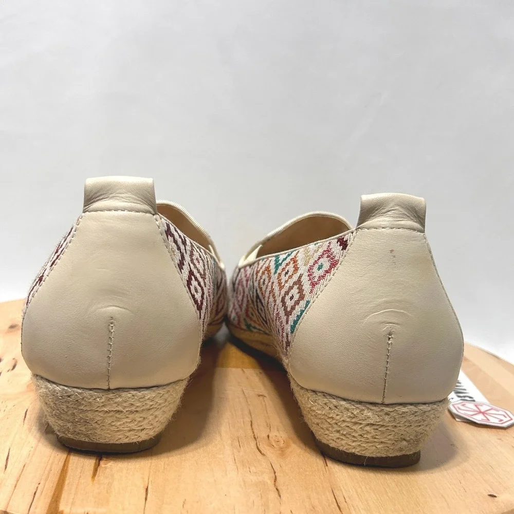 David‎ Tate Womens Sanika Diamond Multicolor Slip-On Espadrille Wedge - Size 11W